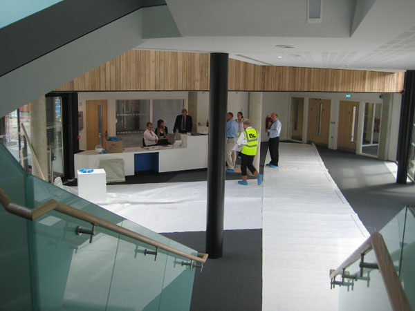 View of reception desk August 2010