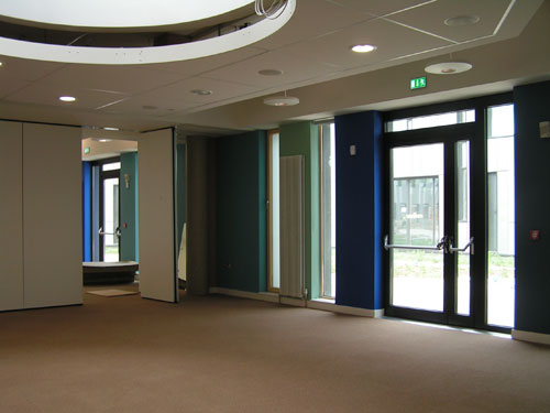 Finishing off the seminar room in the pod July 2010